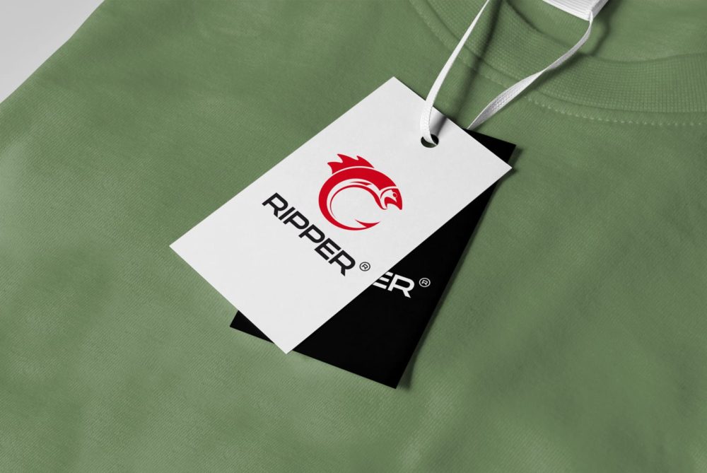 Projektowanie logo marki odzieżowej Ripper wędkarska outdoor Agencja brandingowa Moweli Creative Dąbrowa Górnicza Katowice Kraków Wrocław Warszawa