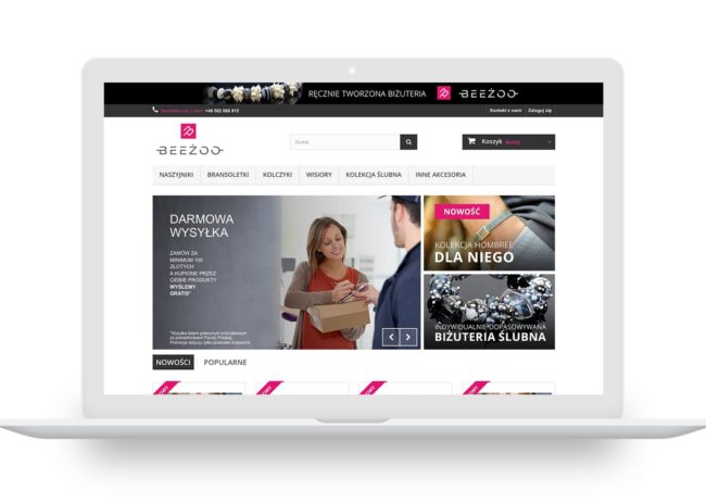 Beeżoo sklep internetowy projektowanie stron internetowych tworzenie nowoczesnych i responsywnych stron www Dąbrowa Górnicza, Sosnowiec, Katowice, Warszawa, Kraków, Gdańsk, Wrocław, Agencja brandingowa Moweli Creative