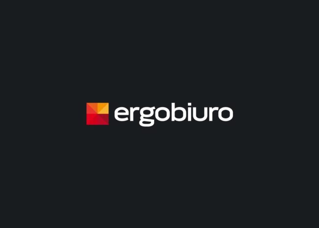 Projektowanie logo dla firmy Ergobiuro Warszawa Agencja brandingowa Moweli Creative, Dąbrowa Górnicza, Sosnowiec, Katowice, Warszawa, Wrocław, Kraków, Gdańsk