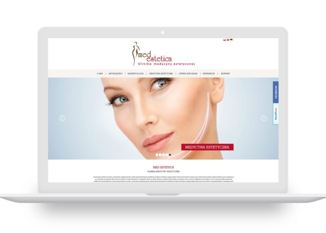 Klinika Med Estetica Katowice projektowanie stron internetowych tworzenie nowoczesnych i responsywnych stron www Dąbrowa Górnicza, Sosnowiec, Katowice, Warszawa, Kraków, Gdańsk, Wrocław, Agencja brandingowa Moweli Creative