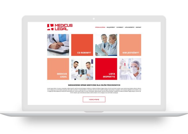 Medicus Legal projektowanie stron internetowych tworzenie nowoczesnych i responsywnych stron www Dąbrowa Górnicza, Sosnowiec, Katowice, Warszawa, Kraków, Gdańsk, Wrocław, Agencja brandingowa Moweli Creative