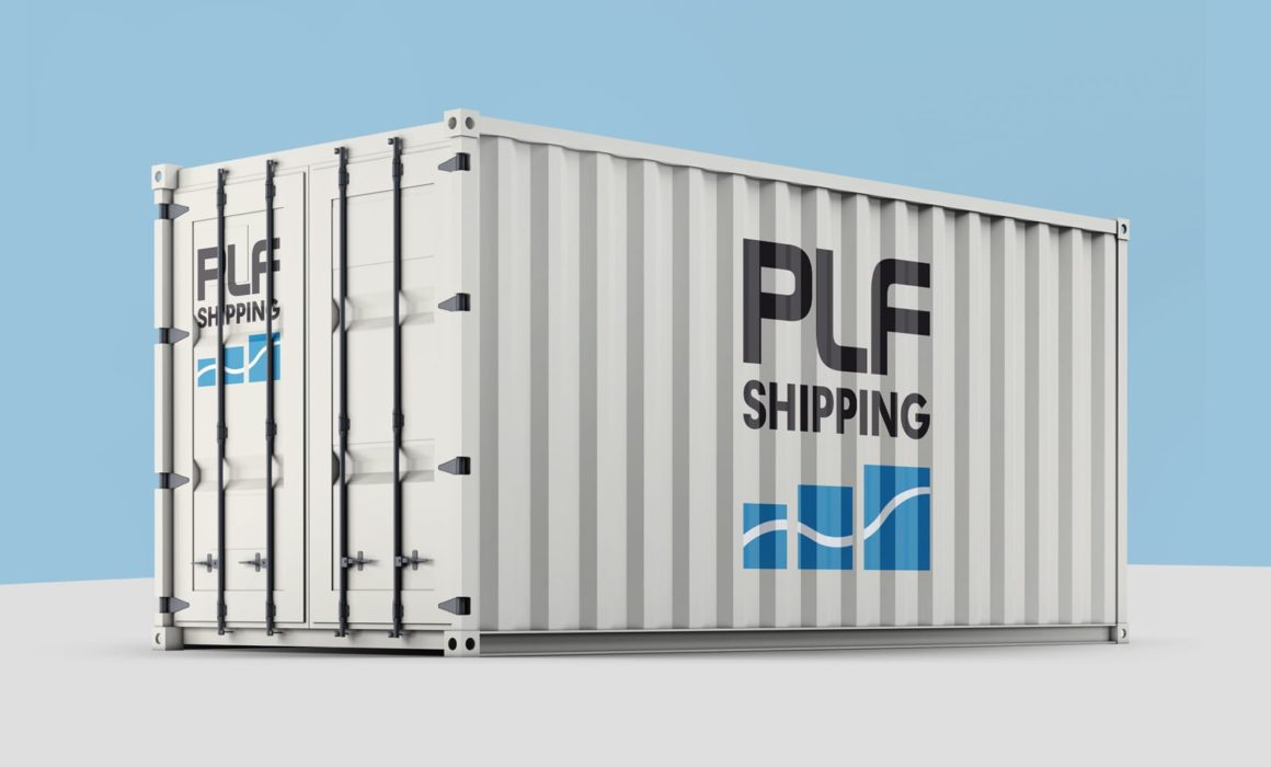 PLF Shipping projektowanie logo firmy Agencja brandingowa Moweli Creative Dąbrowa Gornicza, Kraków, Wrocław, Gdańsk, Warszawa