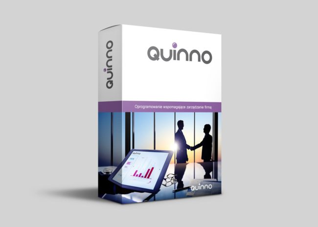 Quinno logo produktowe marki pakietów oprogramowania oraz platformy internetowej