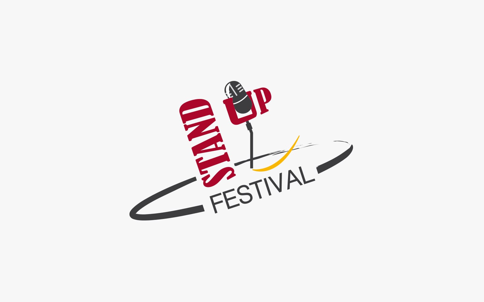 Stand Up Festival projektowanie logo firmowych ksiegi znaku Agencja brandingowa Moweli Creative Dąbrowa Górnicza Kraków Warszawa