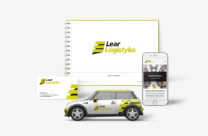 Projektowanie identyfikacji wizualnej dla firmy Lear Logistyka tworzenie logo strona internetowa Agencja brandingowa reklamowa Moweli Creative Dąbrowa Górnicza Katowice Kraków Wrocław Warszawa