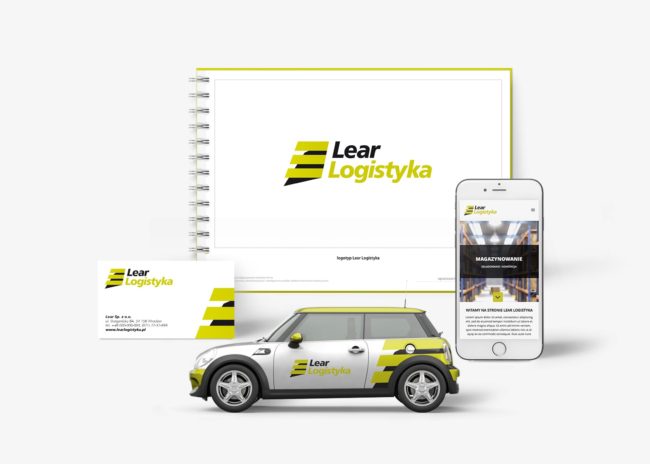 Projektowanie identyfikacji wizualnej dla firmy Lear Logistyka tworzenie logo strona internetowa Agencja brandingowa reklamowa Moweli Creative Dąbrowa Górnicza Katowice Kraków Wrocław Warszawa
