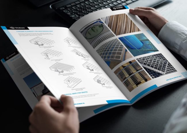 Dumat Mysłowice katalog reklamowy, projektowanie logo firmowych, folderów, teczek, identyfikacje wizualne, Agencja brandingowa Moweli Creative, Dąbrowa Górnicza, Kraków, Warszawa