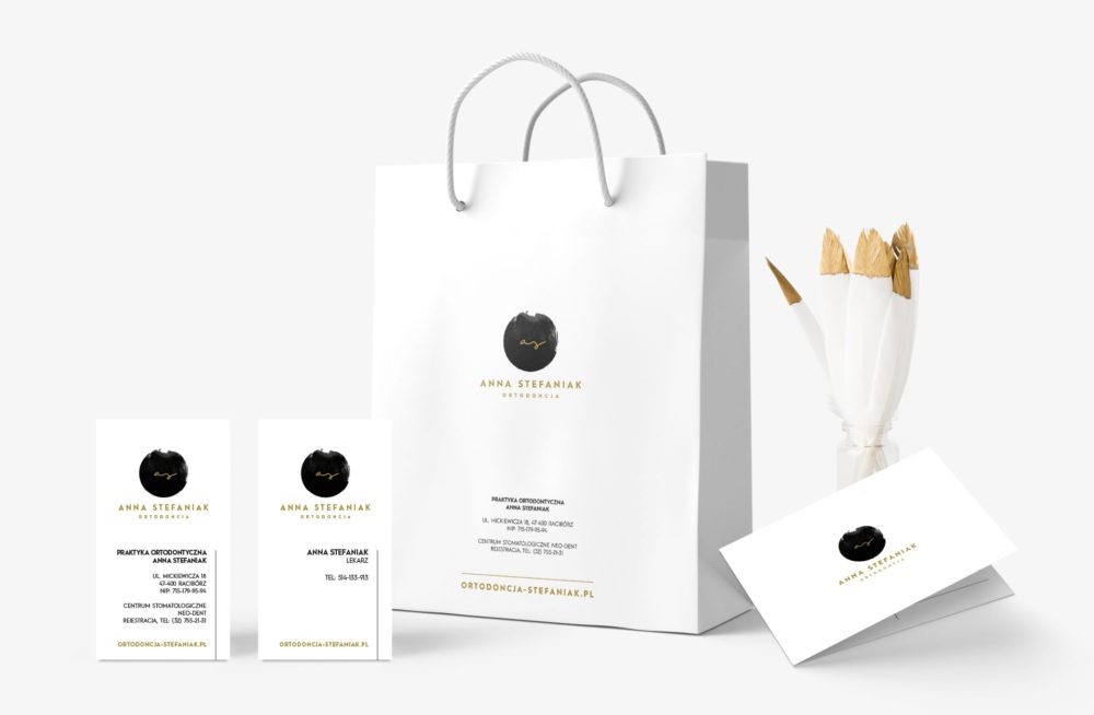 Anna Stefaniak Ortodoncja identyfikacja wizualna projektowanie Agencja brandingowa Moweli Creative Dąbrowa Górnicza Warszawa Kraków