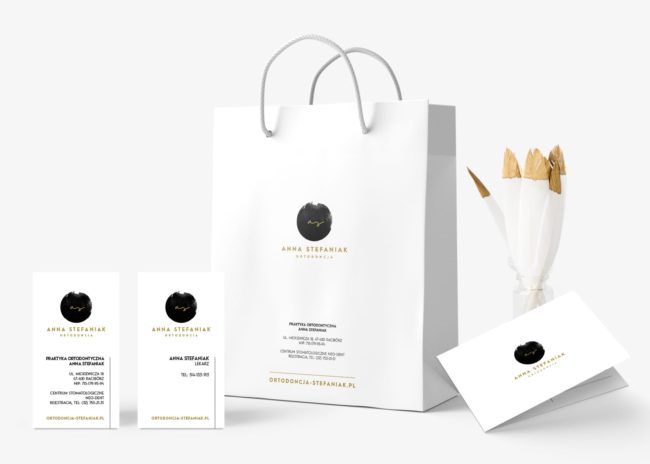 Anna Stefaniak Ortodoncja identyfikacja wizualna projektowanie Agencja brandingowa Moweli Creative Dąbrowa Górnicza Warszawa Kraków