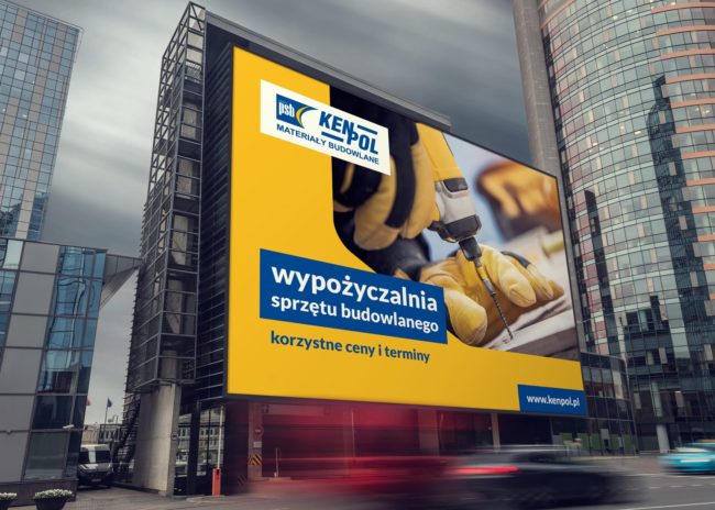 Rebranding marki billboardy outdoor dla Kenpol Holding Agencja brandingowa Moweli Creative Dąbrowa Górnicza Katowice Kraków Wrocław Gdańsk Warszawa