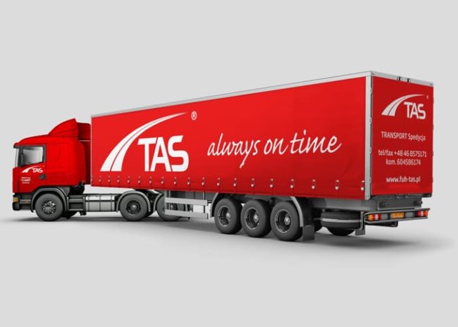Projektowanie identyfikacji wizualnej dla firmy TAS Transport i Spedycja, tworzenie logo dla firm i marek, księgi znaku, unowocześnianie rebranding logo, Agencja brandingowa Moweli Creative reklamowa Katowice, Kraków, Poznań, Wrocław, Gdańsk, Warszawa