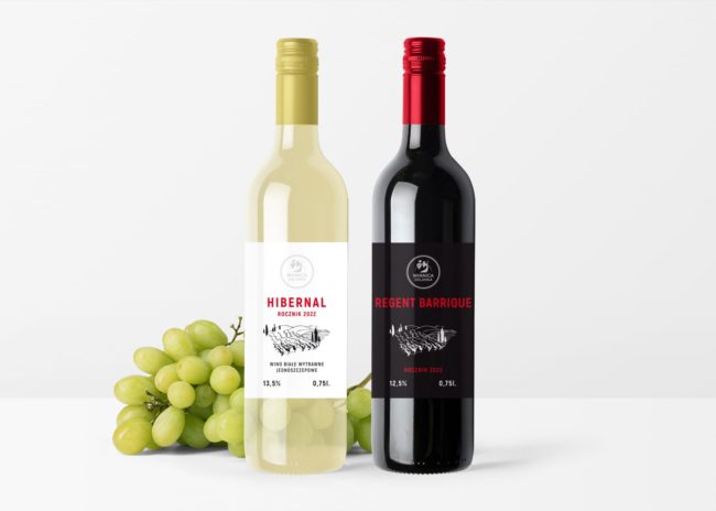Etykiety na wino Winnica Sielanka Poręba Laskowska - projektowanie etykiet - Agencja brandingowa Moweli Creative