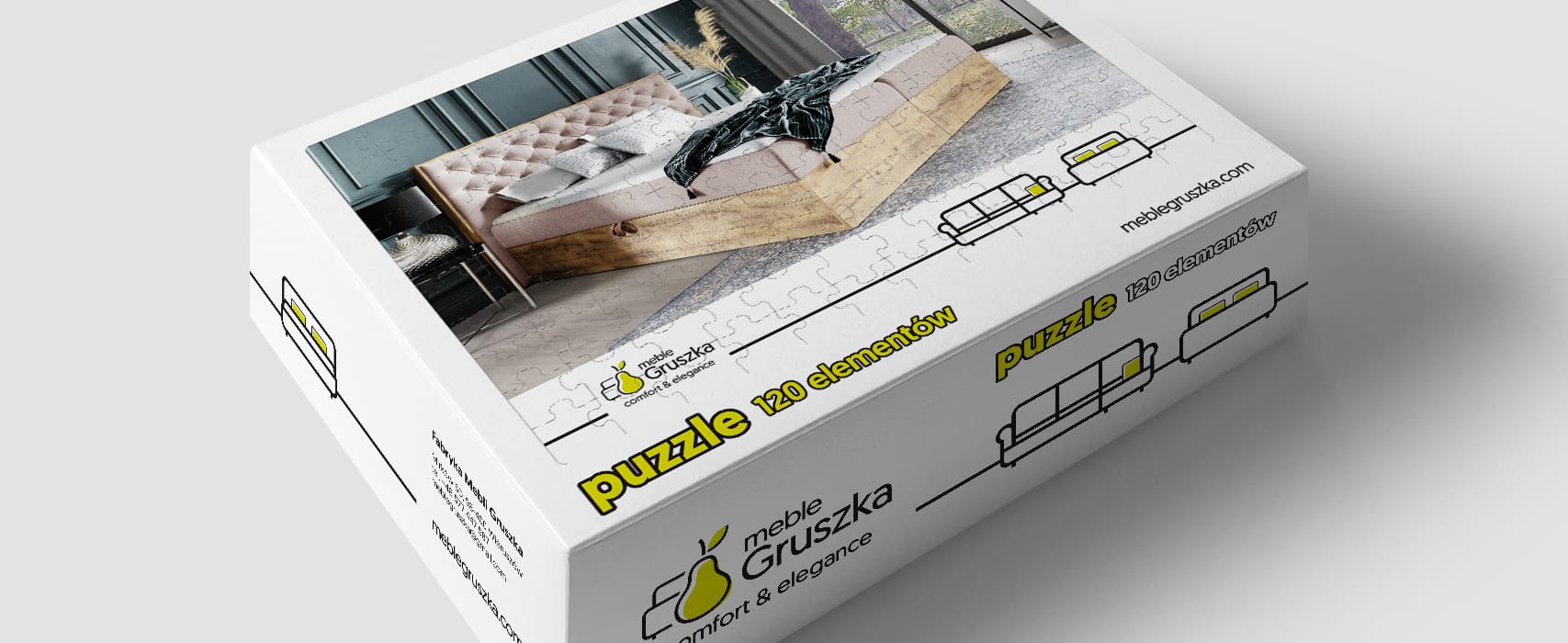 Puzzle - Projektowanie-identyfikacji-wizualnej-Meble-Gruszka-ksiega-znaku-rebranding-logo-akcydensy-firmowe-meble-katalogi-Agencja-brandingowa-Moweli-Creative-Warszawa-Krakow-Wroclaw