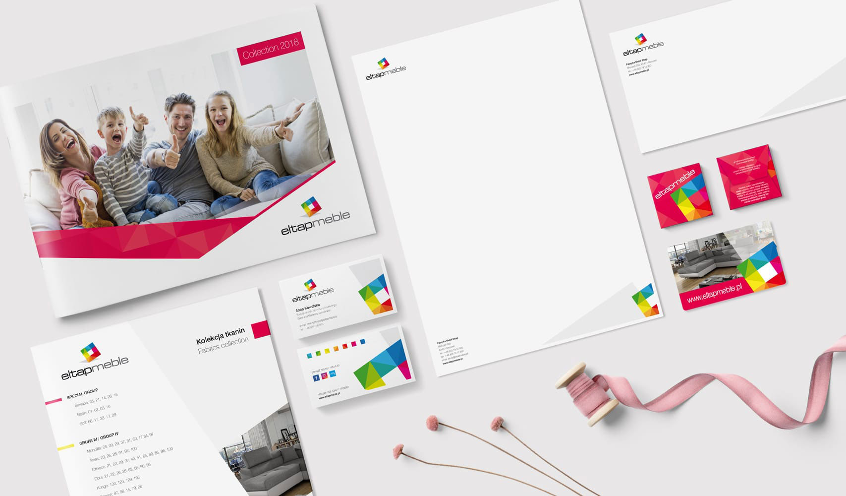 Eltap Meble Projektowanie identyfikacji wizualnej katalogi reklamowe foldery produktowe dla firmy Eltap Meble Agencja brandingowa Moweli Creative Dąbrowa Górnicza Sosnowiec Katowice Warszawa Wrocław Kraków Gdańsk