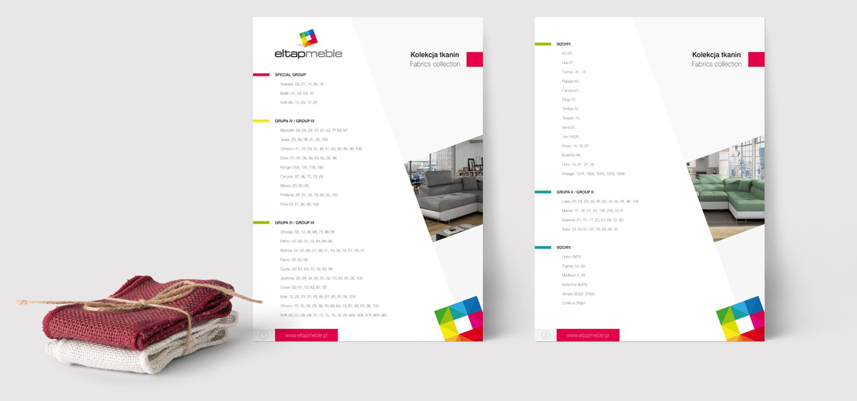 Eltap Meble Projektowanie identyfikacji wizualnej katalogi reklamowe foldery produktowe dla firmy Eltap Meble Agencja brandingowa Moweli Creative Dąbrowa Górnicza Sosnowiec Katowice Warszawa Wrocław Kraków Gdańsk